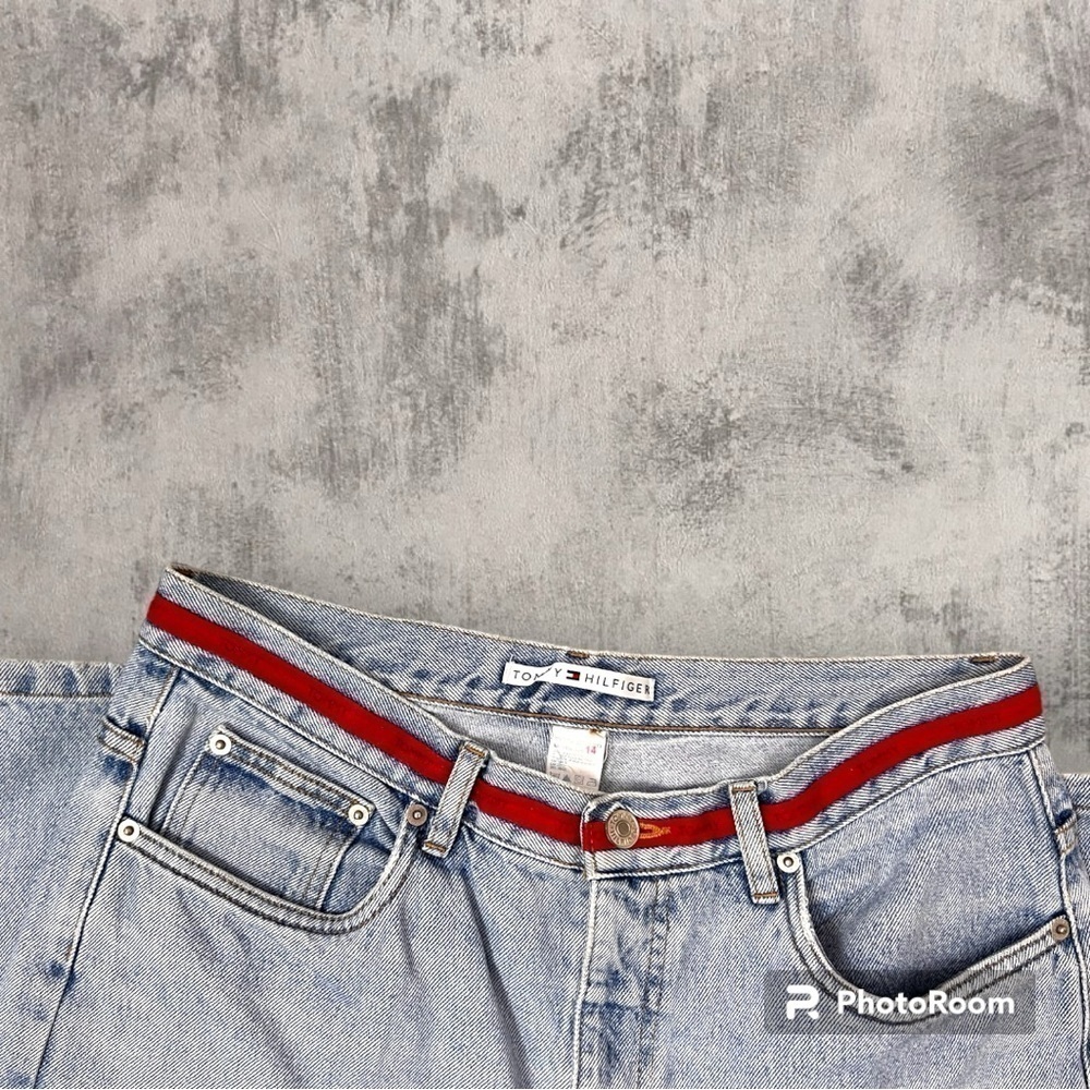 Tommy Hilfiger vintage retro stonewashed straight leg denim jeans 14 - Picture 3 of 3